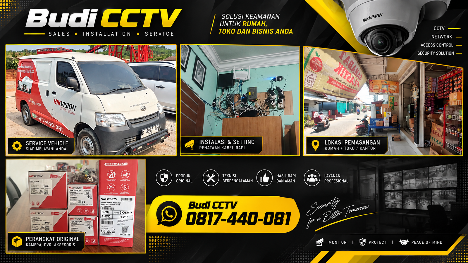 Instalasi CCTV Hikvision di Toko Sembako Pemasangan, Skalabilitas Sistem Terjamin