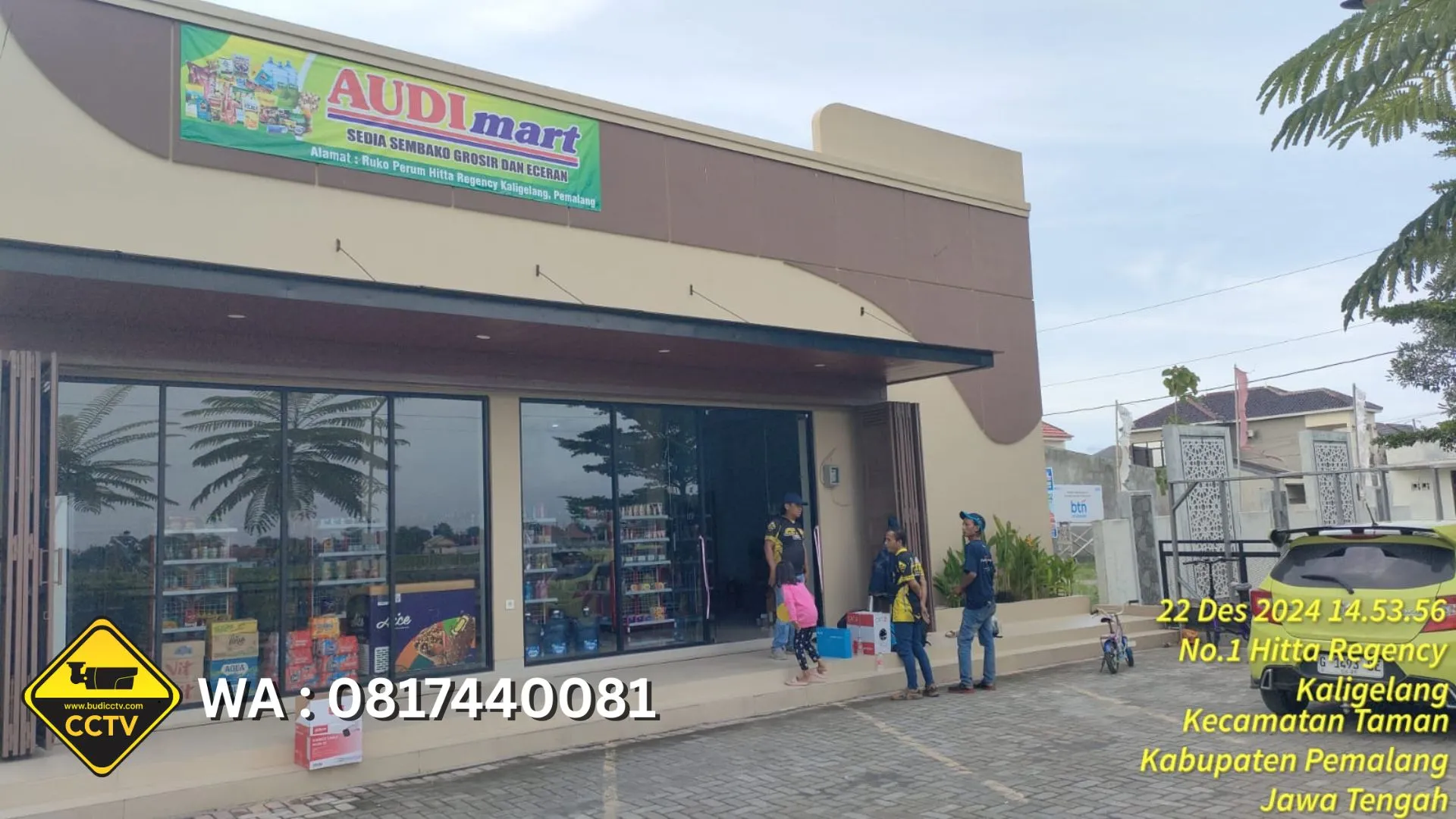 Pasang CCTV di Toko Audi Mart, Kecamatan Taman – Pemalang | Budi CCTV