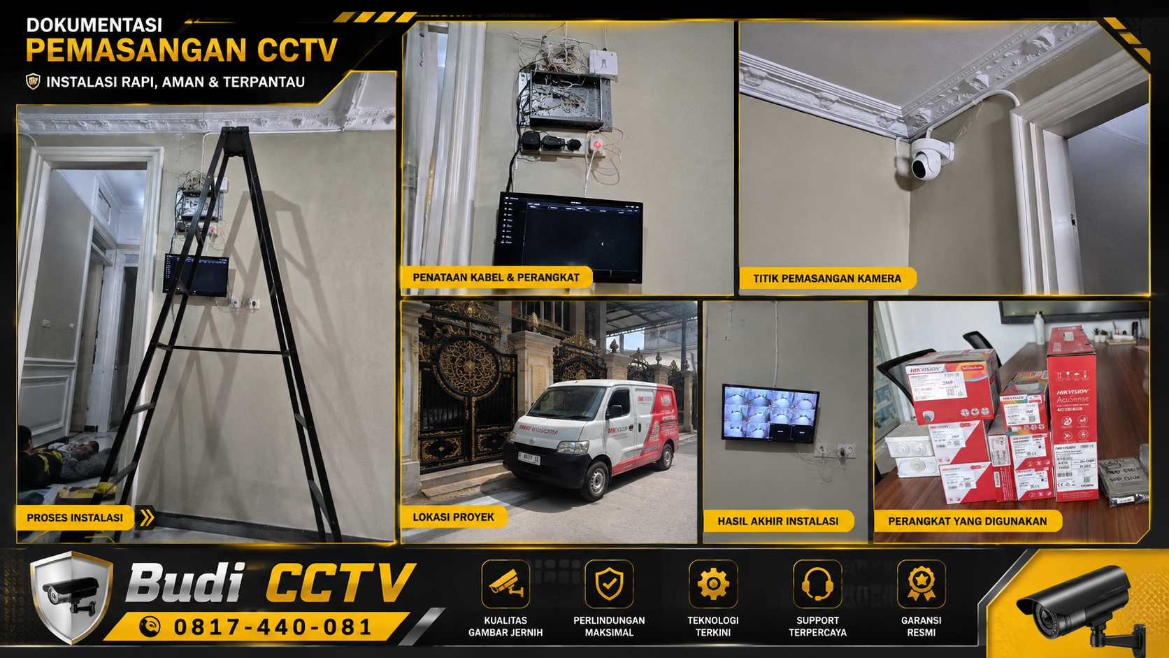 Instalasi CCTV Hikvision Tegal, dari Survey ke Serah Terima